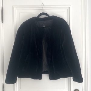 Black faux fur Zara jacket size medium